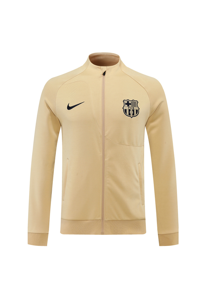 CONJUNTO JAQUETA BARCELONA 22 23 NIKE DOURADO AZUL MASCULINA