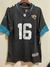 CAMISA FUTEBOL AMERICANO NFL JACKSONVILLE JAGUARS - LAWRENCE HOME BORDADO - PRETO/AZUL on internet