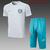 Imagem do CONJUNTO PALMEIRA TREINO CAMISA BRANCO E CALÇA CAPRI AZUL 23/24