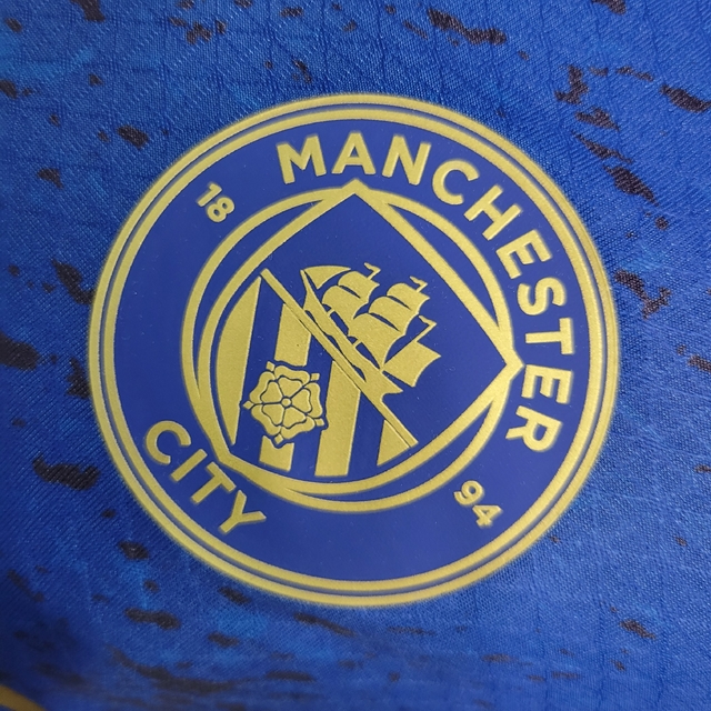 Camisa Manchester City 23/24 Versão Jogador Pré-Jogo - Azul - Imports do  vale