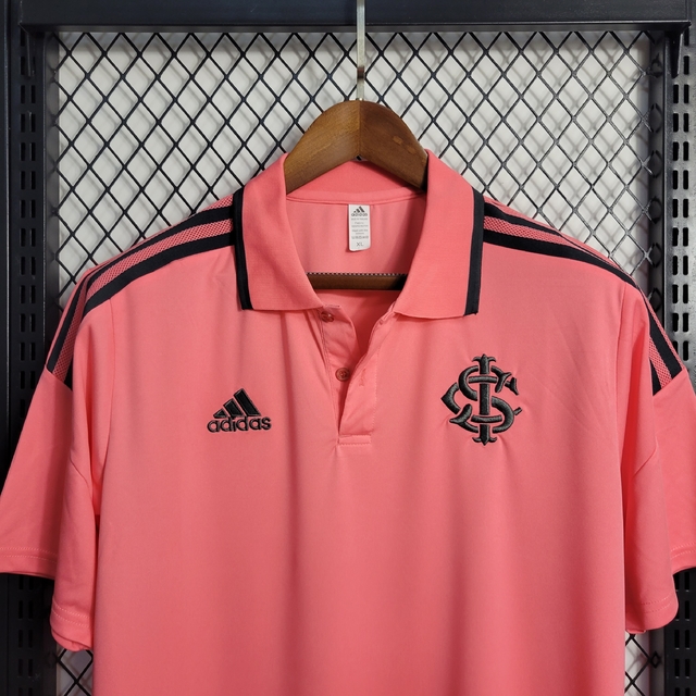 CAMISA POLO INTERNACIONAL VIAGEM 22/23 TORCEDOR ADIDAS MASCULINA - ROSA