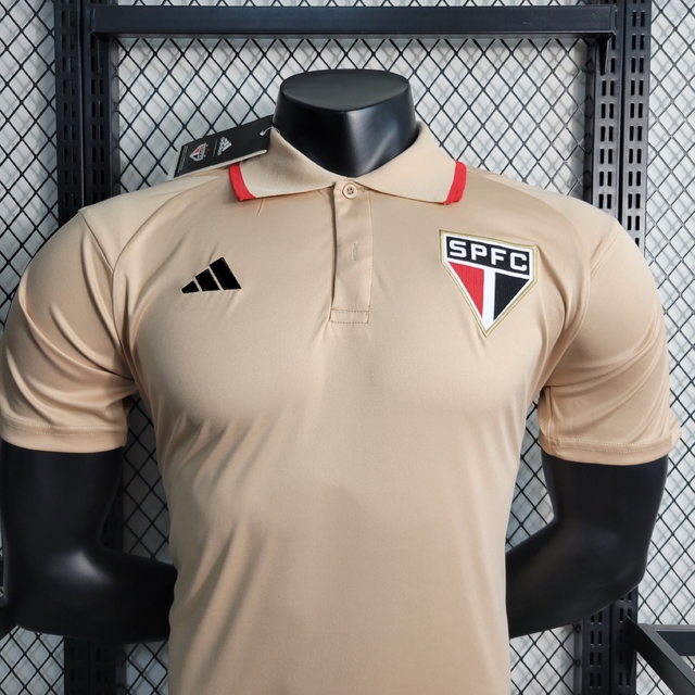 CAMISA POLO SÃO PAULO 23/24 TORCEDOR-ADIDAS-MASCULINA-BEGE