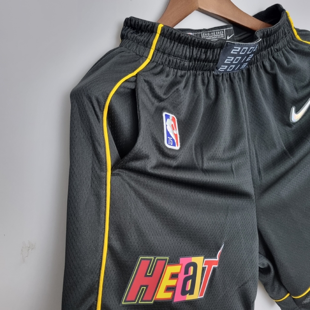 SHORT BASQUETE NBA 75º EDIÇÃO MIAMI HEAT NIKE MASCULINA