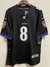 CAMISA FUTEBOL AMERICANO NFL BALTIMORE RAVENS - JACKSON HOME BORDADO - PRETO/AZUL en internet