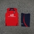 CONJUNTO PARIS SAINT- GERMAIN TREINO CAMISA SEM MANGA VERMELHO E SHORT AZUL 22/23