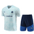 CONJUNTO OLYMPIQUE DE MARSEILLE CAMISA BRANCO E SHORT AZUL 23/24