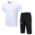 CONJUNTO PARIS SAINT- GERMAIN JORDAN TREINO CAMISA BRANCO E CALÇA CAPRI PRETO 23/24