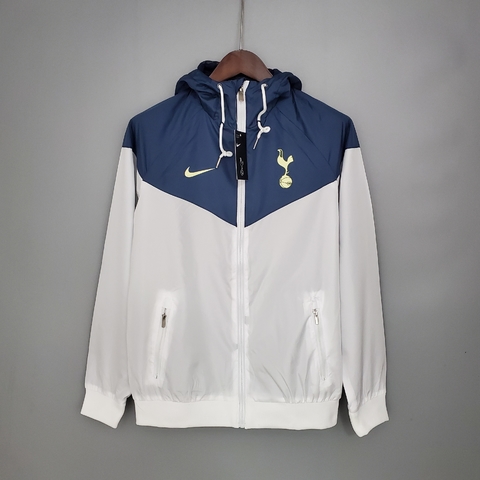 JAQUETA CORTA VENTO TOTTENHAM 21/22 NIKE-MASCULINA- BRANCA-AZUL