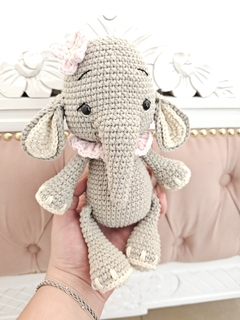 Muñeco de apego amigurumi crochet Elefante nena 23cm - tienda online