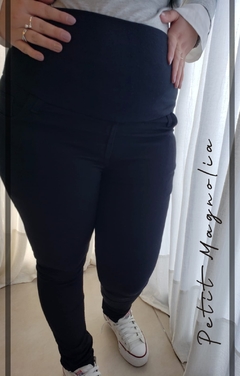 Pantalon gabardina elastizado con faja para embarazadas futura mam