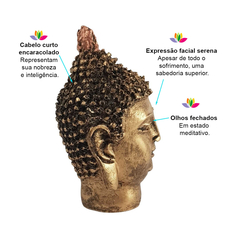 Cabeça De Buda Boas Vibrações 14cm 05544 - Loja Mana Omॐ