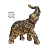 Escultura Elefante Indiano Pequeno Folhas Bibelô 9cm 14025 - Loja Mana Omॐ