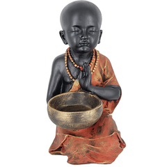 Estátua Buda Chinês Menino Com Castiçal 32cm 05028 - loja online