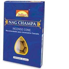 Incenso Cone Cascata Nag Champa Caixa Com 10 Cones