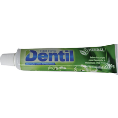 Creme Dental Vegano Dentil Herbal Camomila e Malaleuca Flúor + Cálcio 90g