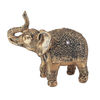 Elefante Indiano Grande Dourado Pedra Rosa 14001