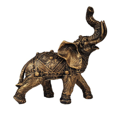 Elefante Indiano Da Sorte Grande Dourado 14002 - comprar online