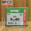 Spax Madera 3.5x40mm Cuerda Completa T20 200pz