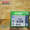 Spax Madera 4x25mm Cuerda Completa T20 1000pz