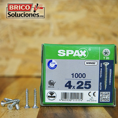 Spax Madera 4x25mm Cuerda Completa T20 1000pz