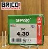 Spax Madera 4x30mm Cuerda Completa T20 200pz