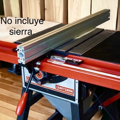 Guía lateral "PREMIUM" para sierra de mesa Mod. GL.PRM120 con valla de aluminio 1.20m y KIT DE CINTAS. - Bricosoluciones