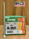 Spax para VIGAS de madera 8x160mm T40 50pz