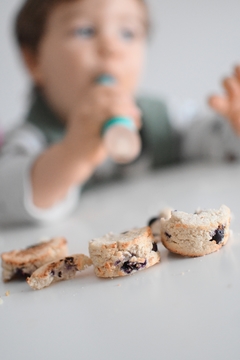 Mini scones de limón y arándanos