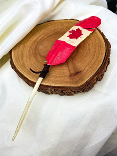 Pena para chapéu personalizada - bandeira CANADÁ - comprar online