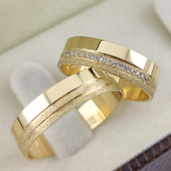 Aliança de Casamento em Ouro 18k - 5mm Sunshine