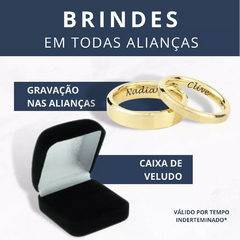 Aliança de Casamento em Ouro 18k - 4mm Xodó - Delfine Joias | Alianças para todas histórias de amor 