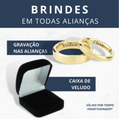 Aliança de Casamento em Ouro 18k - 3mm Belize na internet