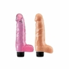 PROTESE DILDO REALISTICA EM SILICONE MACIO COM VIBRADOR E ESCROTO 20x4,8CM