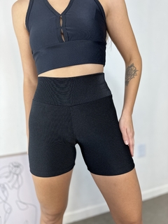 shorts canelado - black - loja online