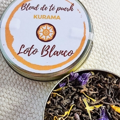 Blend de té negro Om Tara en latita - Loto Blanco