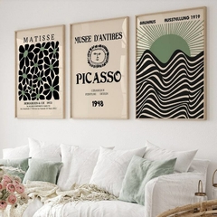 Cuadros Bauhaus, Matisse, Picasso Set x3