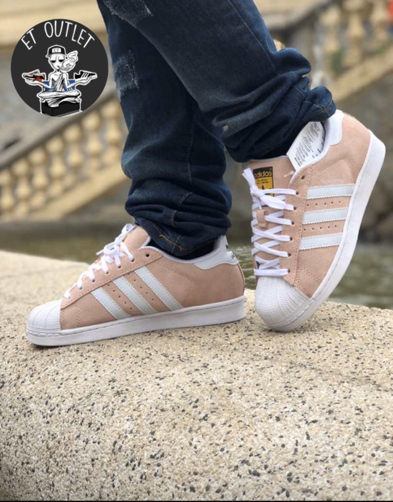 Adidas superstar preto e rosa online