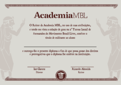 Diploma Academia MBL Primeiro Ano