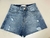 Shorts Mom Destroyed Jeans Feminino - 005.11.0113