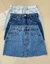 Saia Diagonal Com Recorte Frontal Jeans Feminino - 001.06.0006 na internet