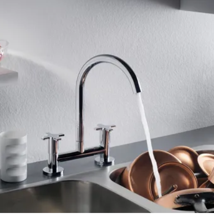 Grifo De Cocina Doble Comando Fv D7 Alerce 0428 d7 Cromo