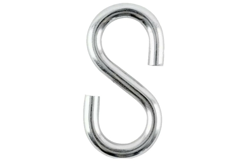 Gancho en forma de "S" metalico accesorio para barral de cocina