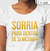 Camiseta Sorria para dentro de si mesmo algodão peruano feminina branca