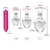 Plug Anal de Vidro Com Detalhe Rosa e Vibrador - comprar online