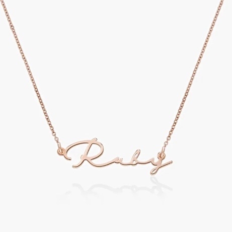 Rose name deals necklace