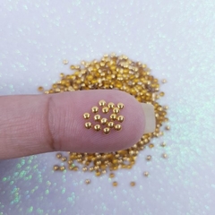 Dome Dourado para decoração de unhas (2mm) - 200 unidades