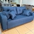 SOFA BEATRIZ C/ ALMOFADAS 2M LUXO - TEC 5034-LINHO AZUL - comprar online