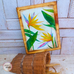 Quadro Strelitzia 03 - Atelie Chab - Produtos exclusivos com design e elegância