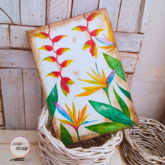 Quadro Jardim Tropical 02 - Atelie Chab - Produtos exclusivos com design e elegância