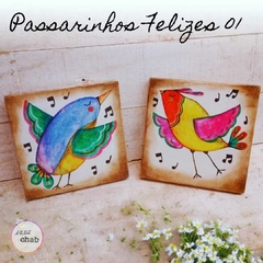 Quadro Passarinhos Felizes-01